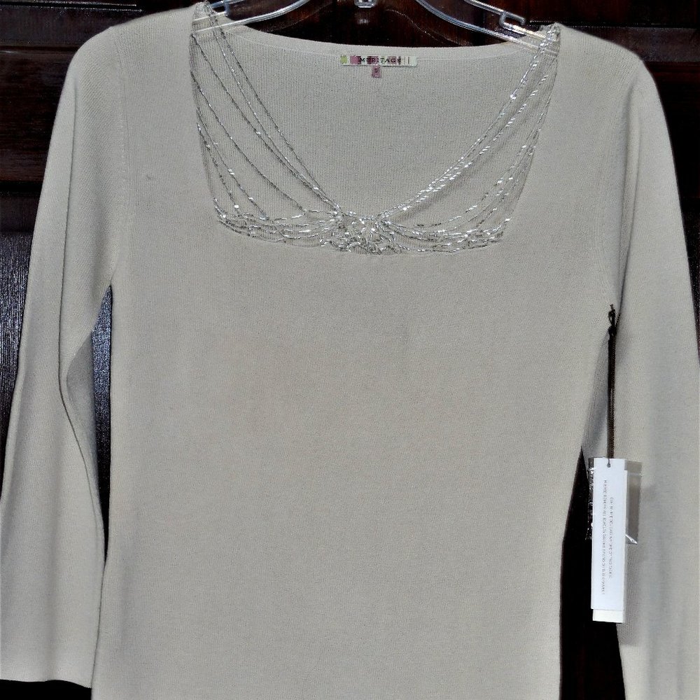 Vintage Cocktail Sweater Women's Embellished Design